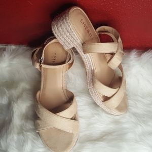 Tan summer low heels
